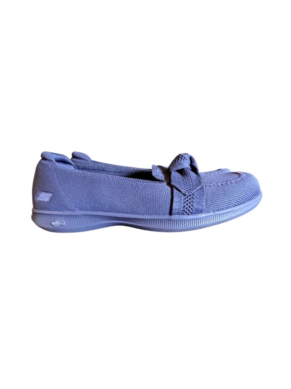 Skechers Cleo Recycled Washable Vegan Knit Blue Comfort Dress Sneaker Loafer 10
